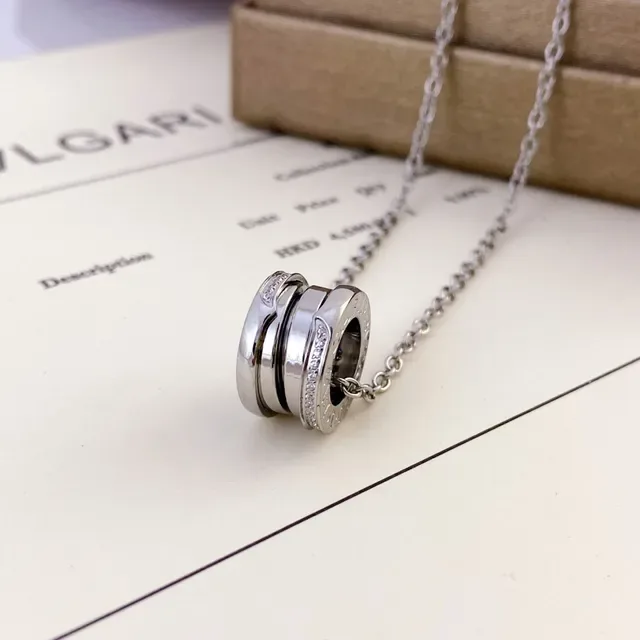 Bvlgari B.zero1 多环水晶吊坠项链 4