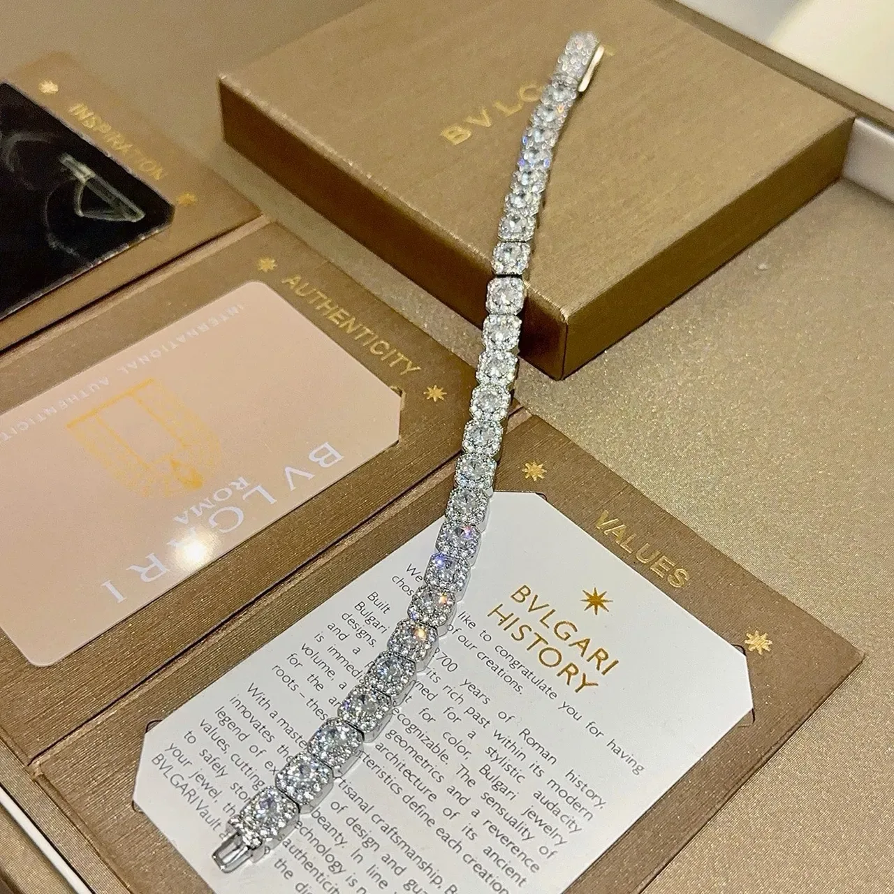Bvlgari Diamond Halo Square-Cut Rigid Bangle Bracelet 3