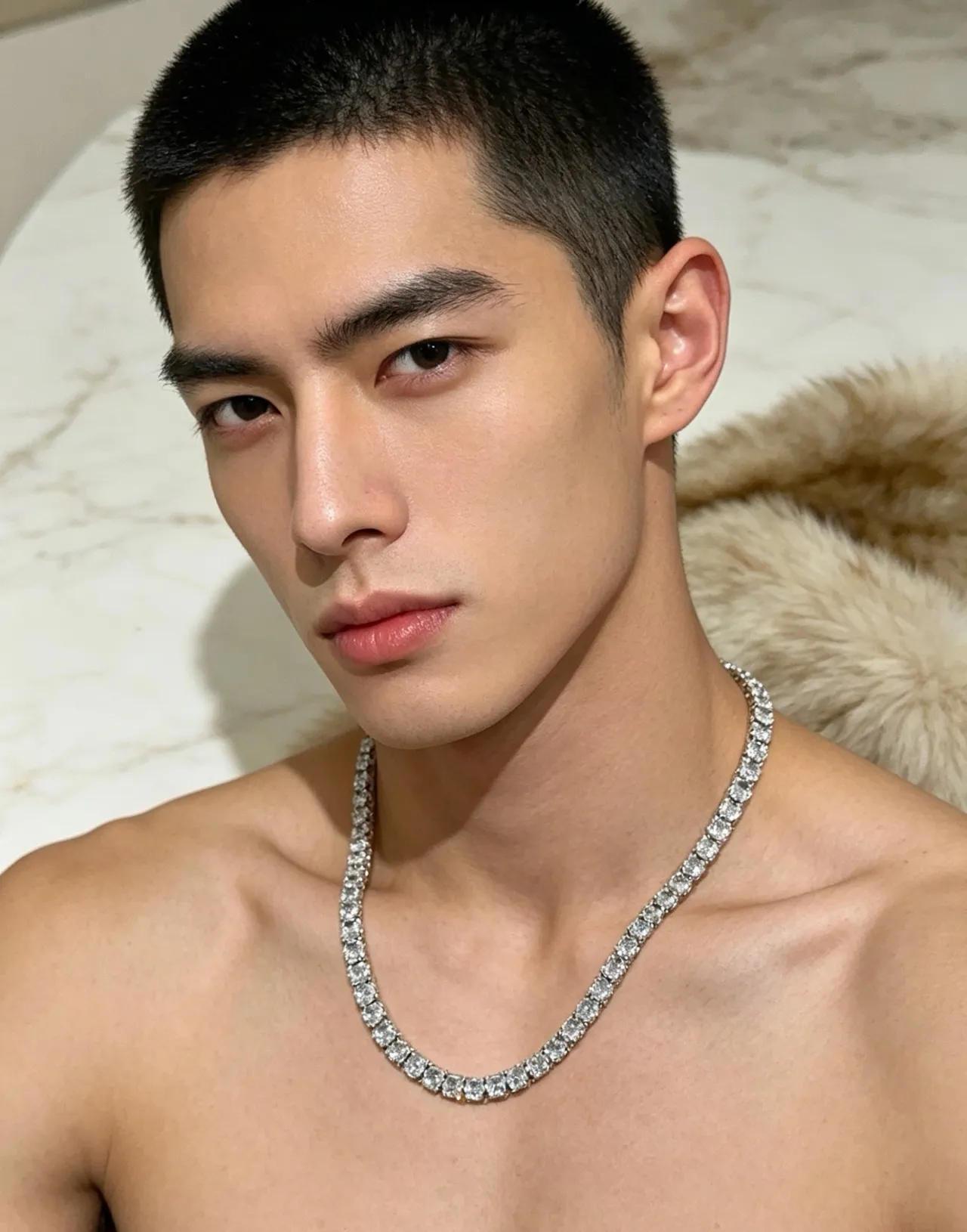 Bvlgari 双排镶钻项链 4