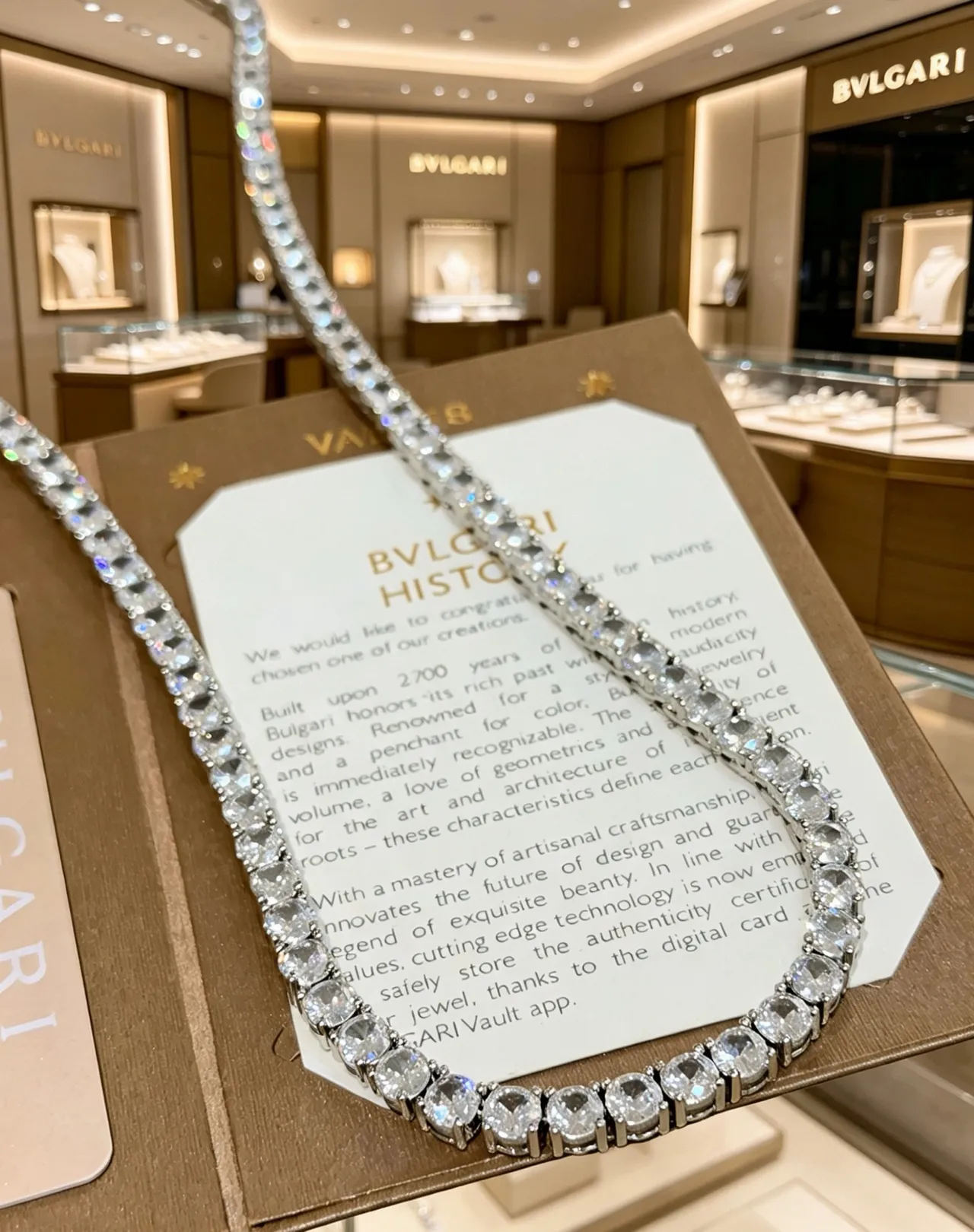Bvlgari 双排镶钻项链 6