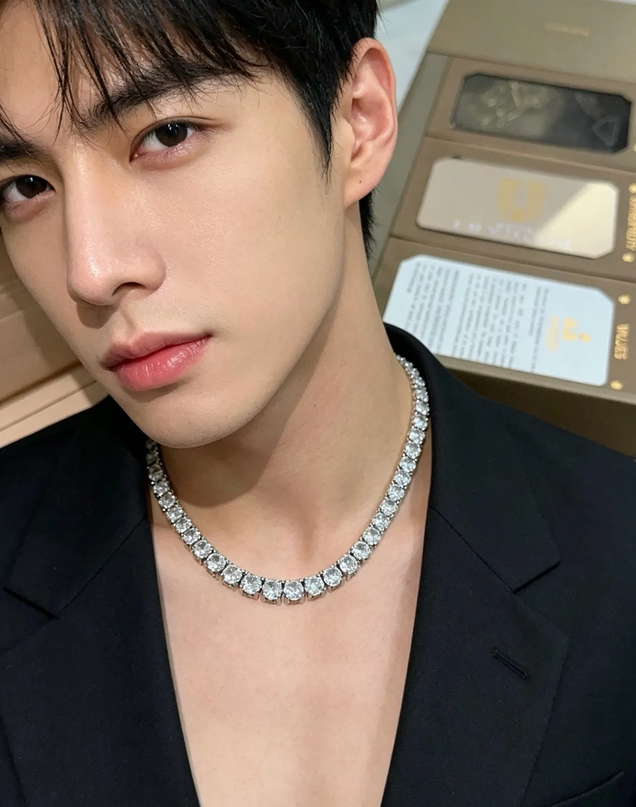 Bvlgari 双排镶钻项链 7