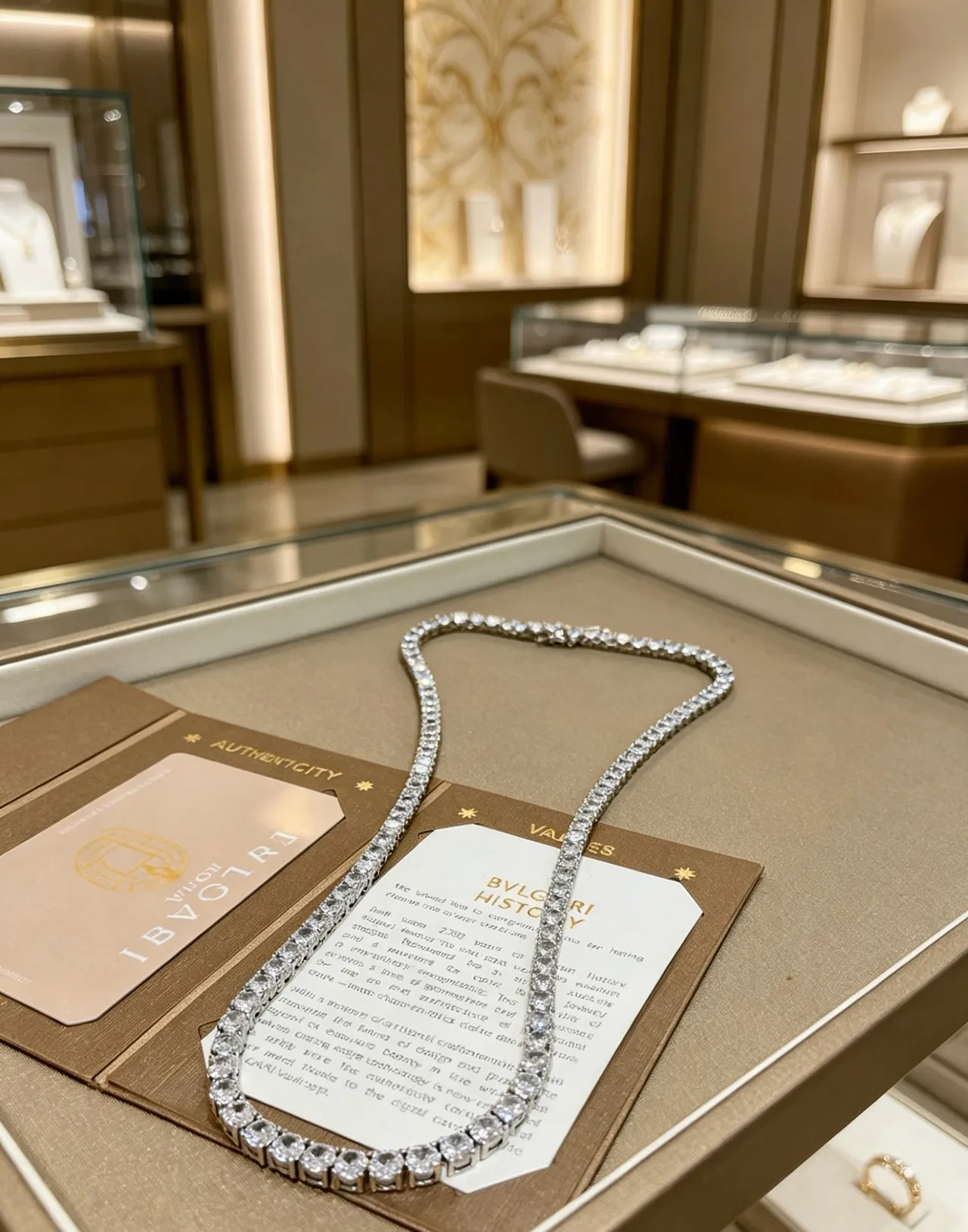 Bvlgari 双排镶钻项链 8
