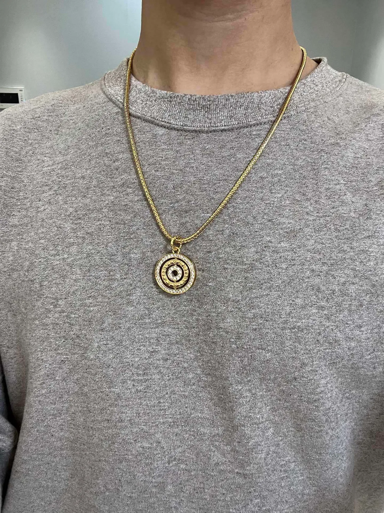 Bvlgari Gold Silver Braided Chain Multi-Tiered Spiral Pendant Necklace 2