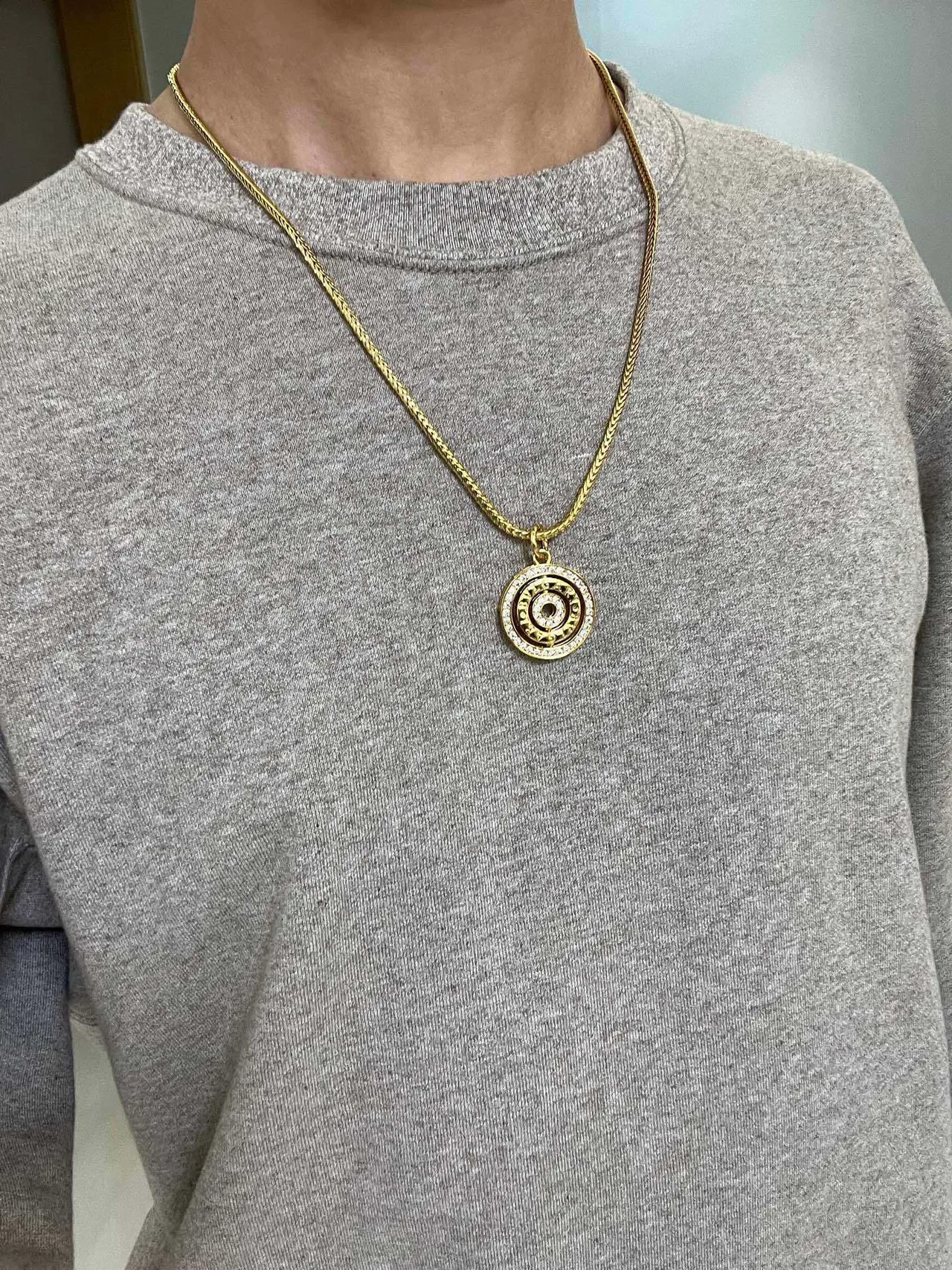 Bvlgari Gold Silver Braided Chain Multi-Tiered Spiral Pendant Necklace 5