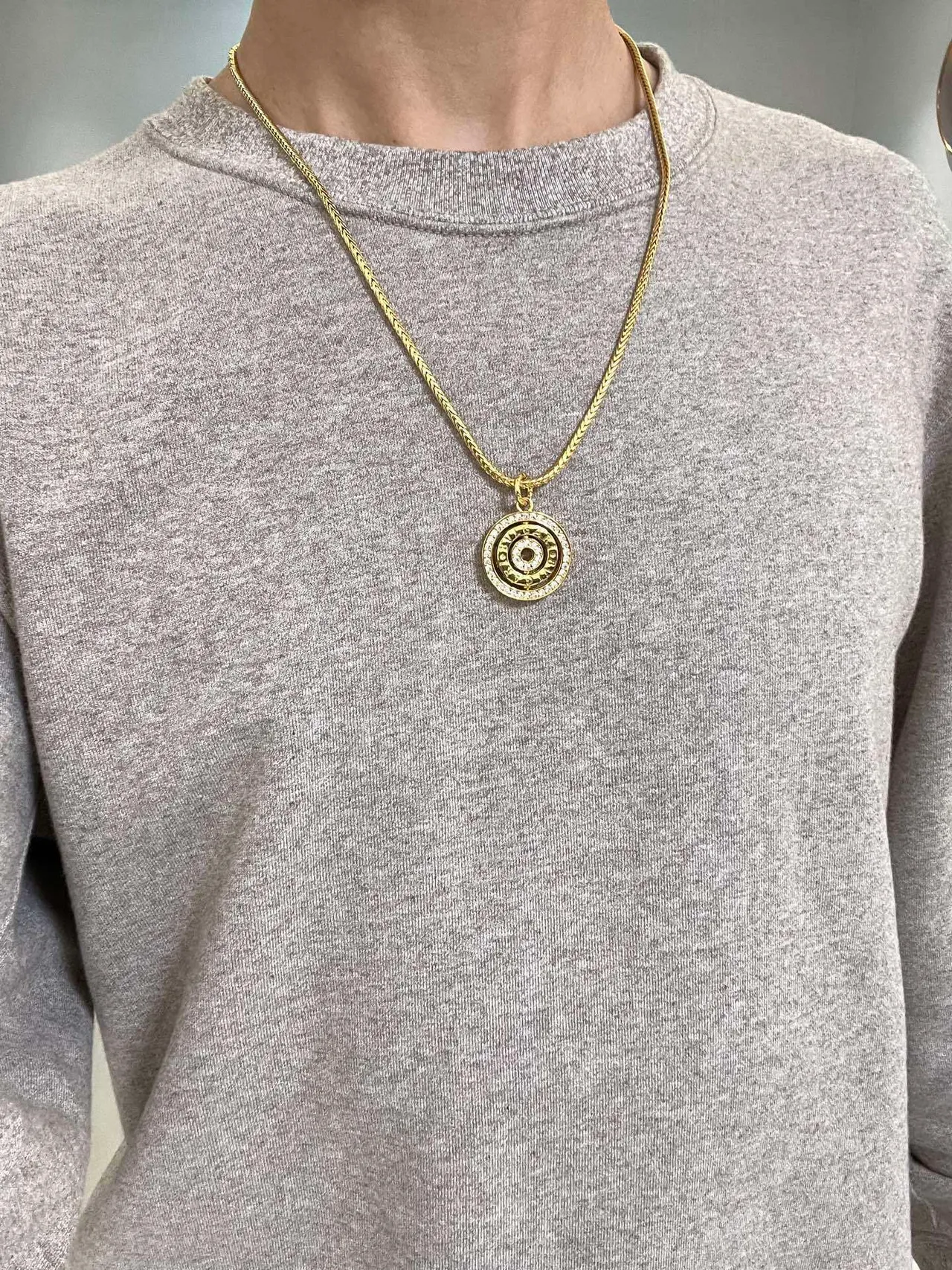Bvlgari Gold Silver Braided Chain Multi-Tiered Spiral Pendant Necklace 8