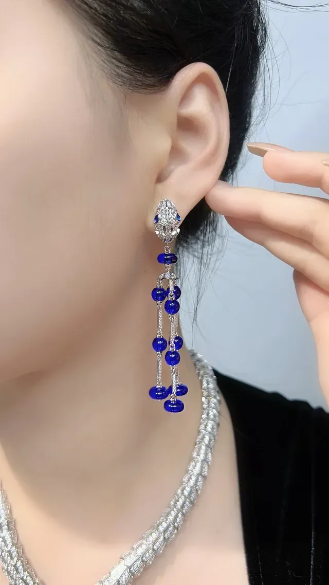 Bvlgari Serpenti Tassel Sapphire and Diamond Necklace 2
