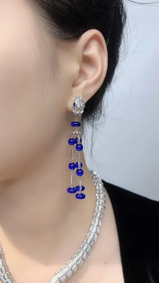 Bvlgari Serpenti Tassel Sapphire and Diamond Necklace 6