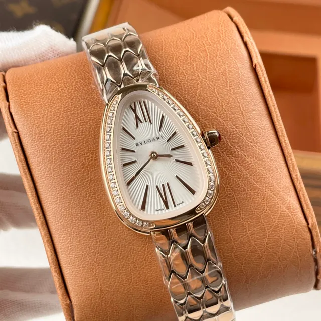 Bvlgari Serpenti Teardrop Diamond Bezel Rose Gold Mechanical Watch 3