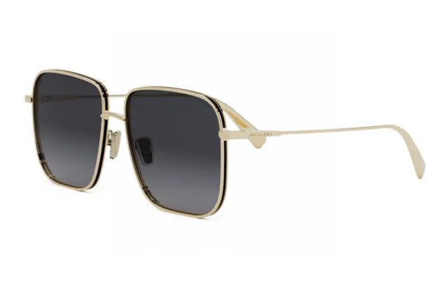 Bvlgari Gafas de Sol Montura Cuadrada Dorado Mate Lentes Marrones Gradientes 6