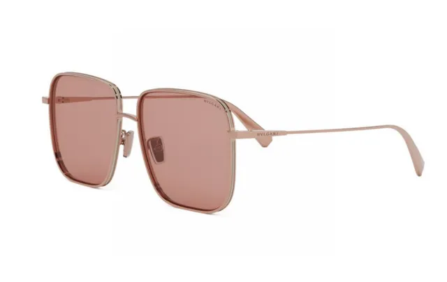 Bvlgari Gafas de Sol Montura Cuadrada Dorado Mate Lentes Marrones Gradientes 7