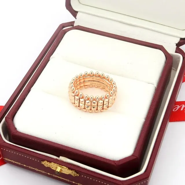 خاتم Cartier Juste un Clou ذهب وردي هرم مسامير 6