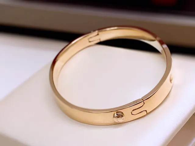 Cartier Love سوارة ذهب أصفر مرصعة الماس مينا أحمر سوارة 4