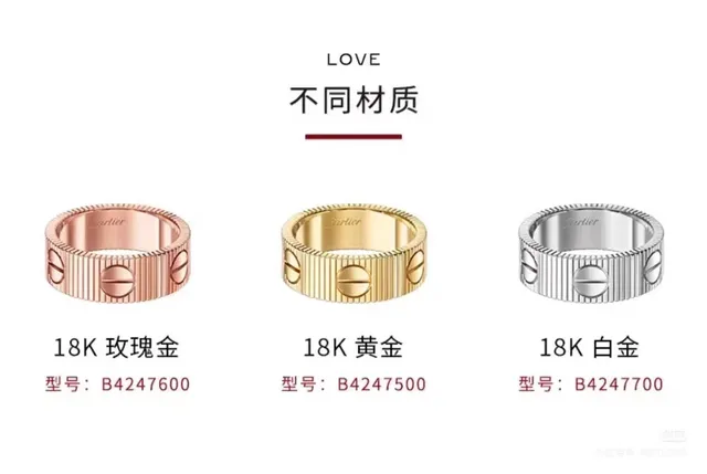 Cartier Love Ring Rose Gold Yellow Gold White Gold Rings 2