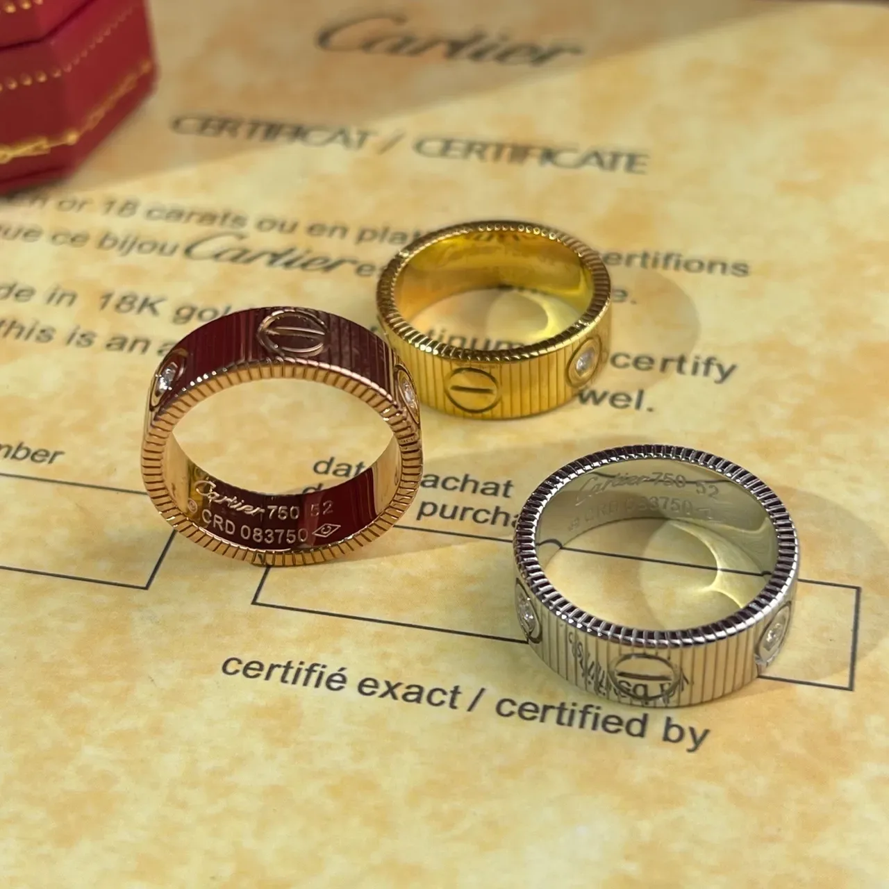 Cartier Love Ring Yellow Gold Rose Gold White Gold Rings 2