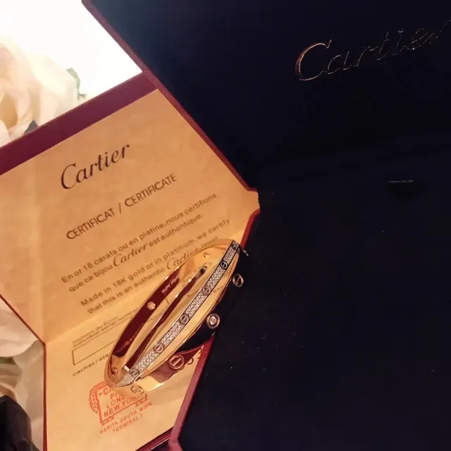 Cartier Love Rose Gold Pavé Diamond Screw Motif Bracelet 3