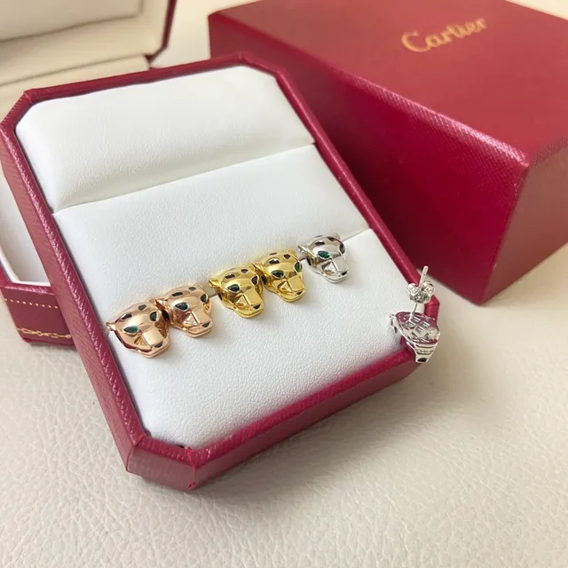 Cartier Panthère 金绿色 豹头图案 搪瓷点缀 手链 3