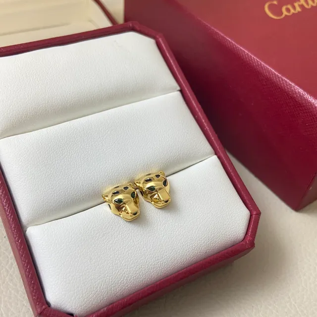 Cartier Panthère 金绿色 豹头图案 搪瓷点缀 手链 6