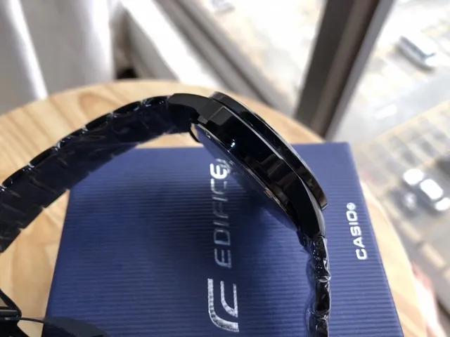 Casio EDIFICE क्रोनोग्राफ विश्व समय काला खेल वॉच 6