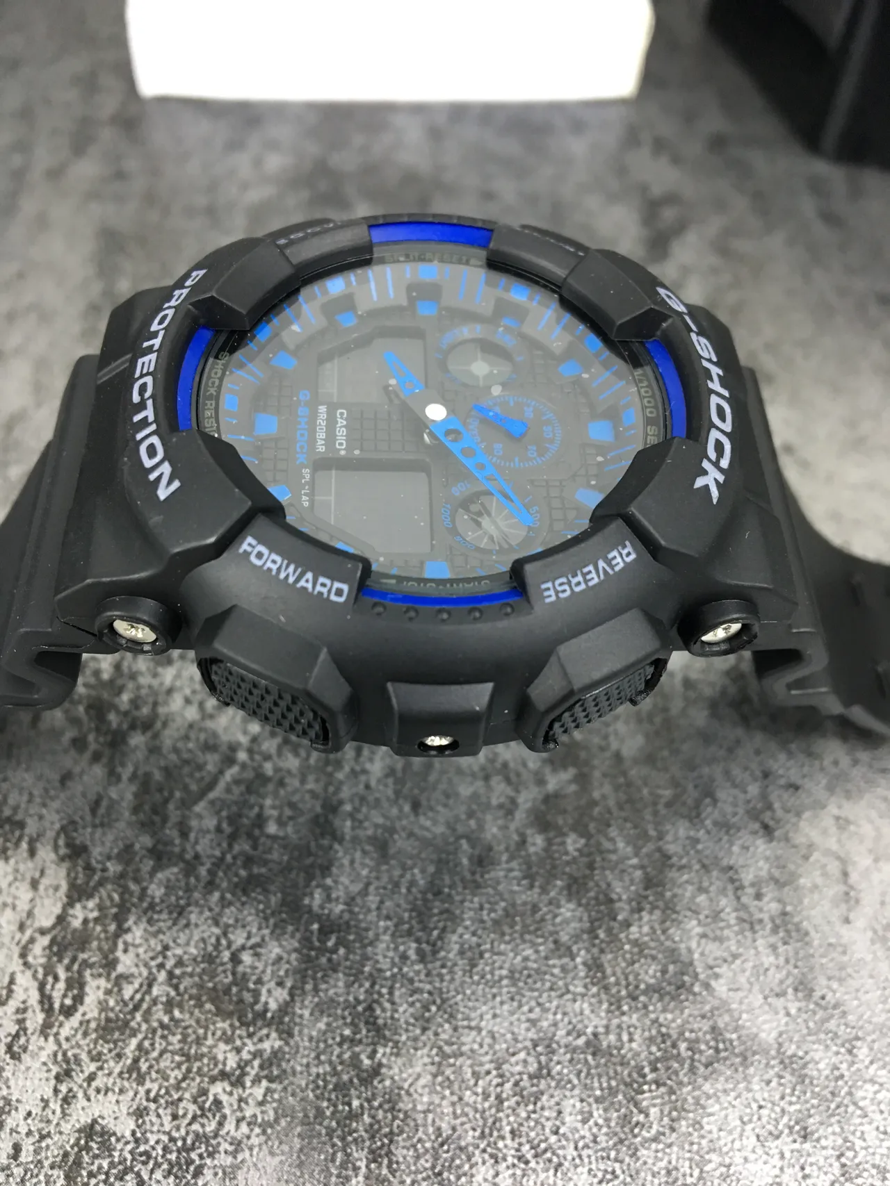 Casio G-Shock GA-100 Black and Blue Sports Watch 5