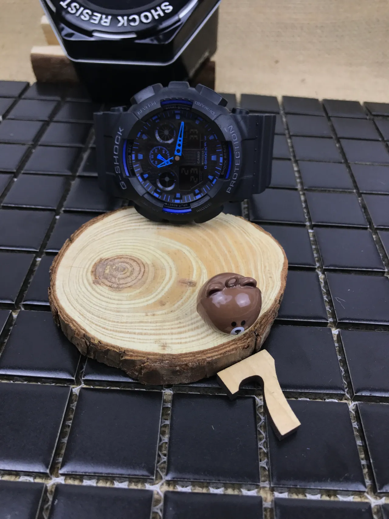 Casio G-Shock GA-100 Black and Blue Sports Watch 11
