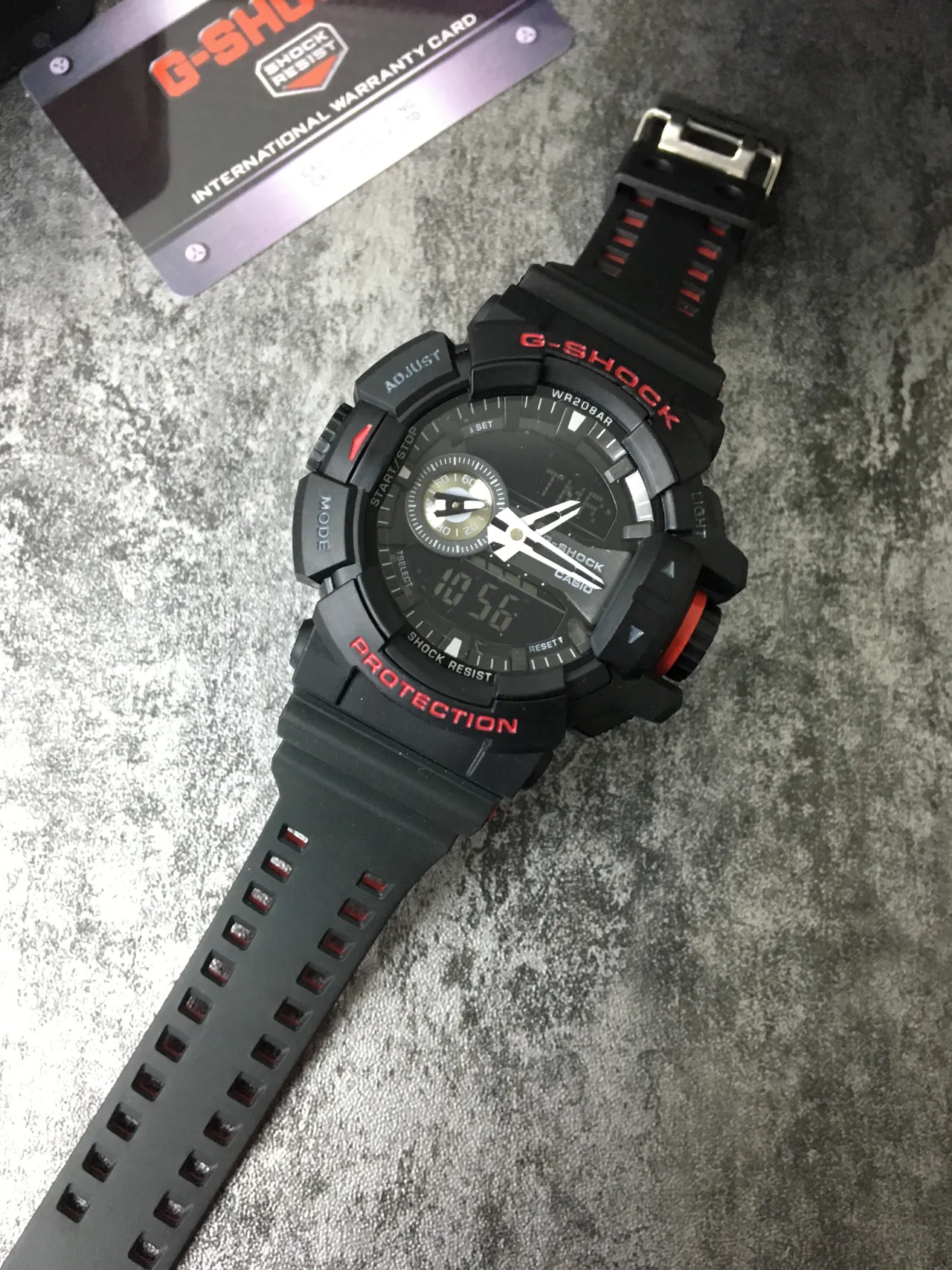 कासियो G-Shock GA-100 काला और लाल मजबूत एनालॉग-डिजिटल स्पोर्ट्स वॉच 7