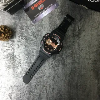 Casio G-Shock GA-100 黑色玫瑰金 运动手表