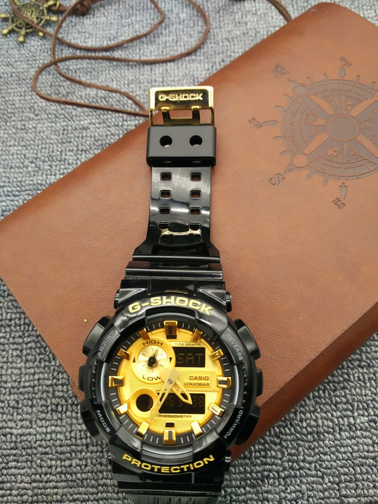 Casio G-Shock GA-100 काले और पीले एनालॉग-डिजिटल स्पोर्ट्स वॉच 12