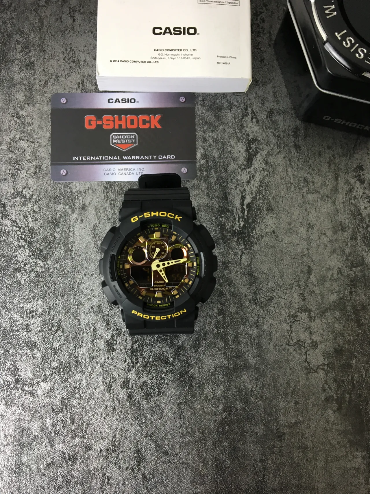 Casio G-Shock GA-100 Preto e Amarelo Relógio Esportivo 2