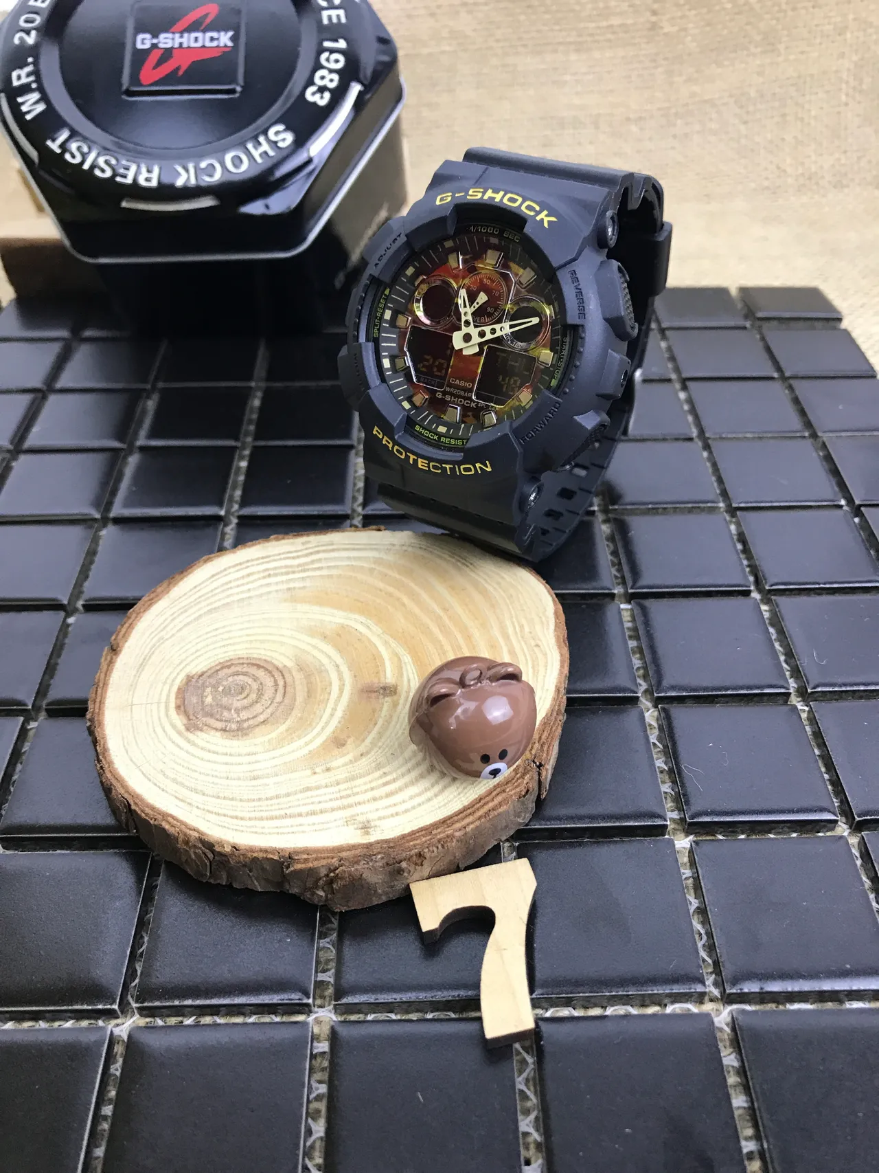 Casio G-Shock GA-100 Preto e Amarelo Relógio Esportivo 12