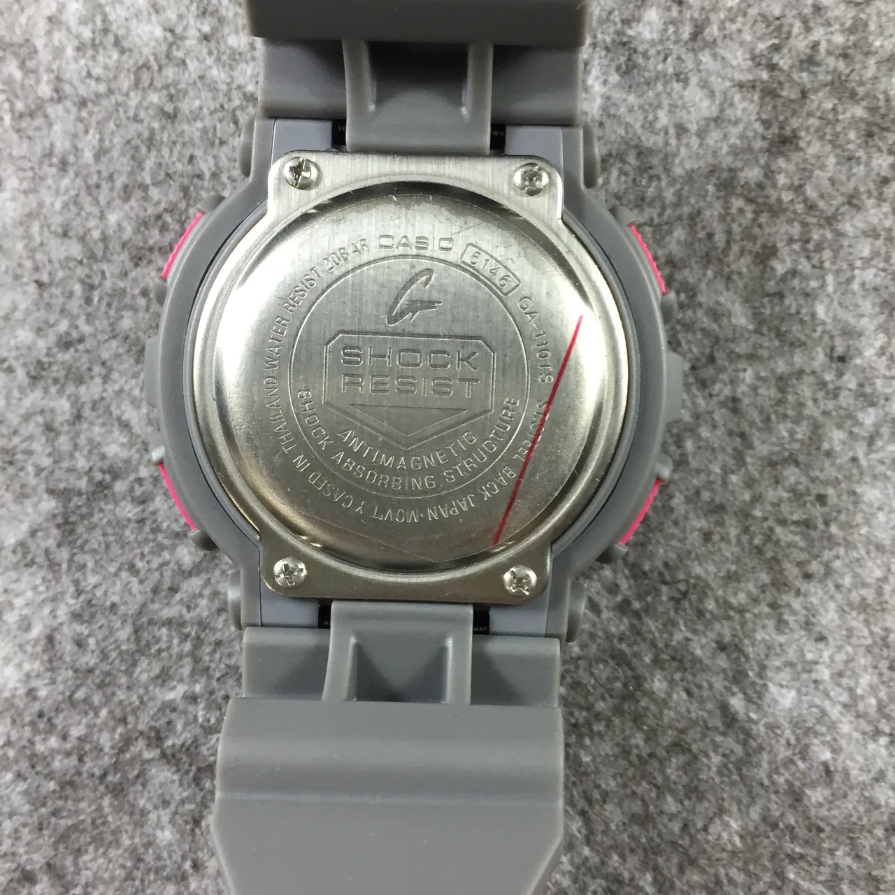 Casio G-Shock GA-100 رمادي و وردي ساعة رياضية 9