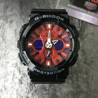 Casio G-Shock GA-100 Montre Sportive Rouge Orange Noir