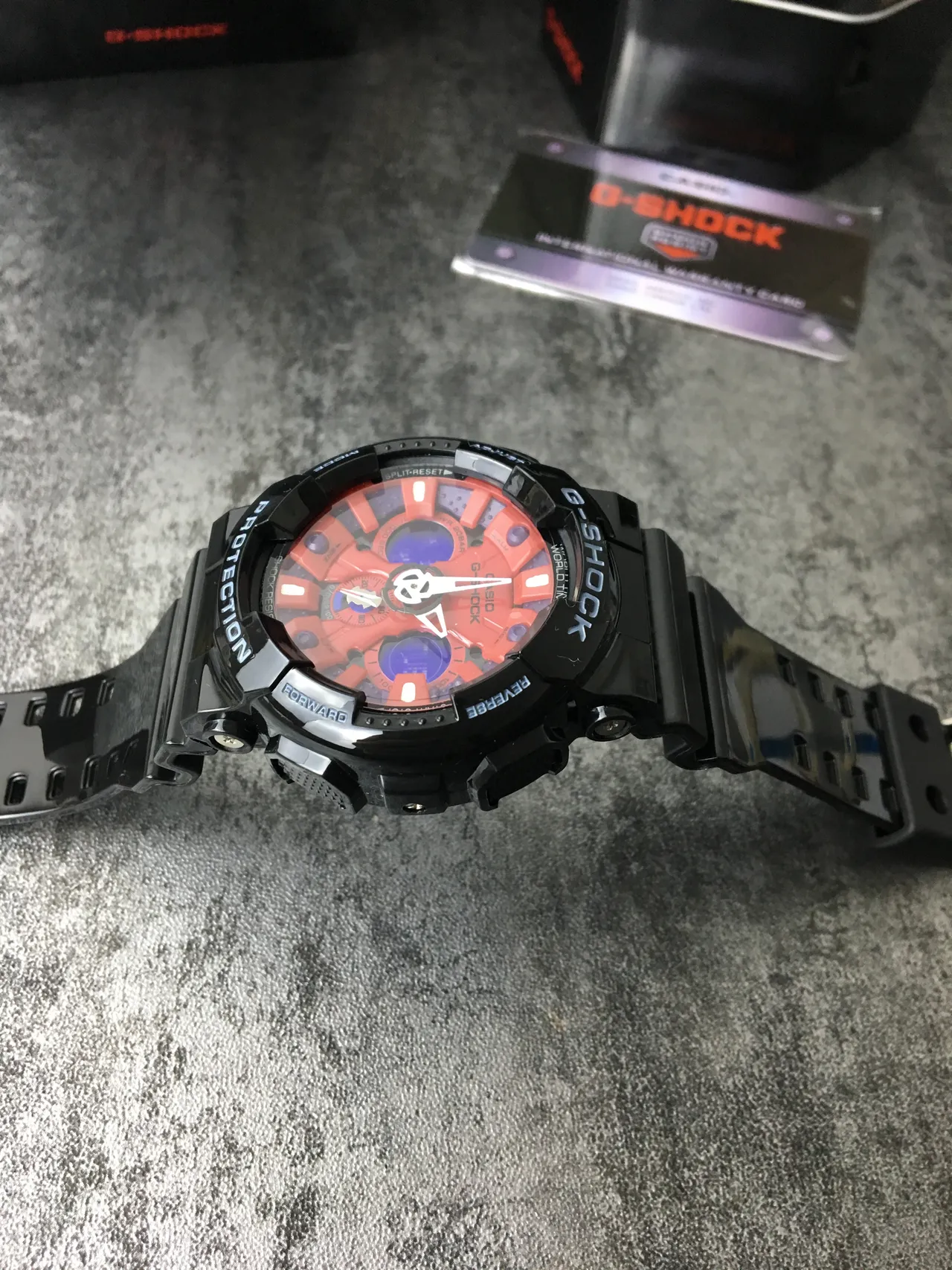 कासियो G-Shock GA-100 लाल नारंगी काला स्पोर्ट्स वॉच 4