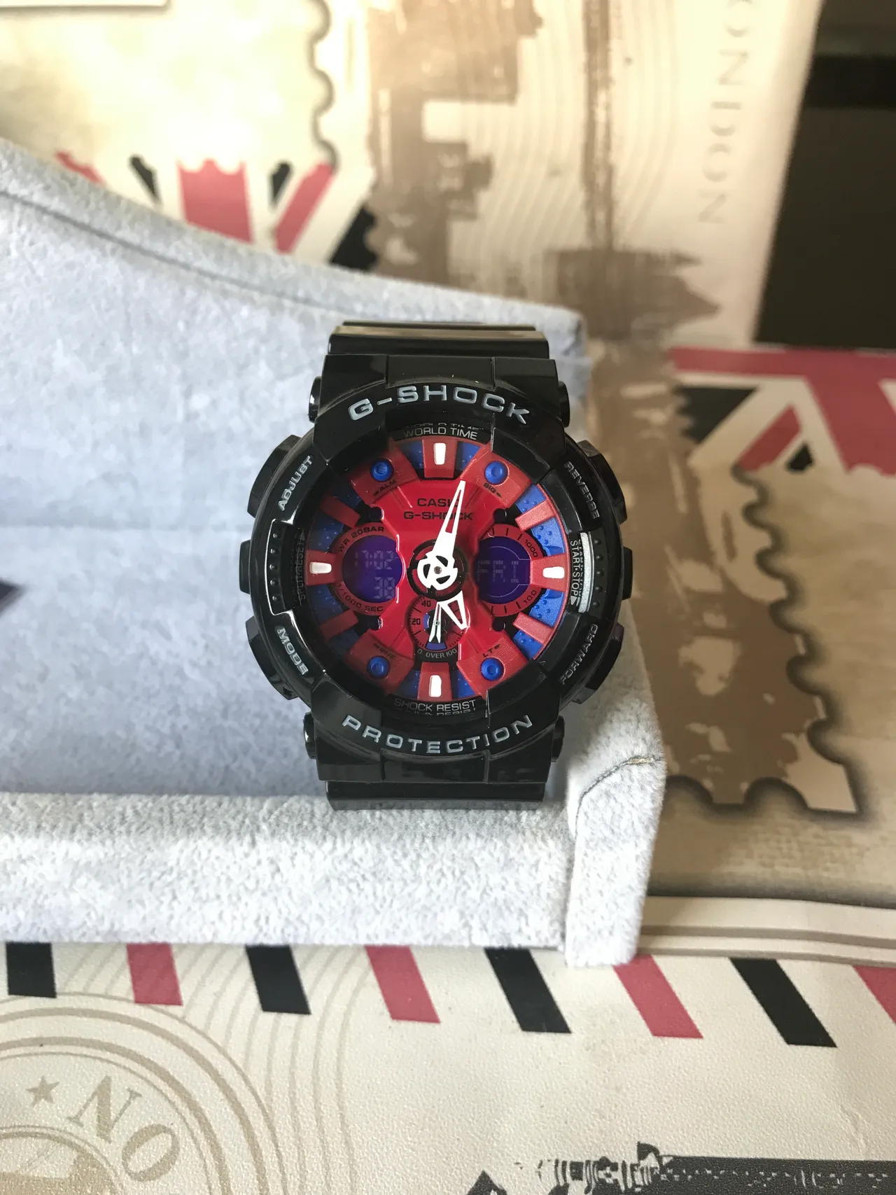 कासियो G-Shock GA-100 लाल नारंगी काला स्पोर्ट्स वॉच 7