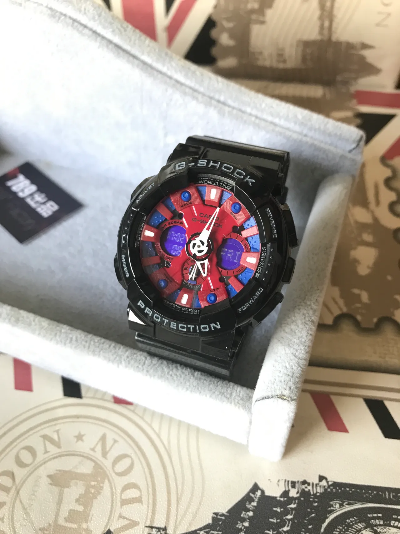 कासियो G-Shock GA-100 लाल नारंगी काला स्पोर्ट्स वॉच 10