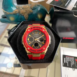 Casio G-Shock GA-2100 Multi Band 6 Red and Gold Sports Watch