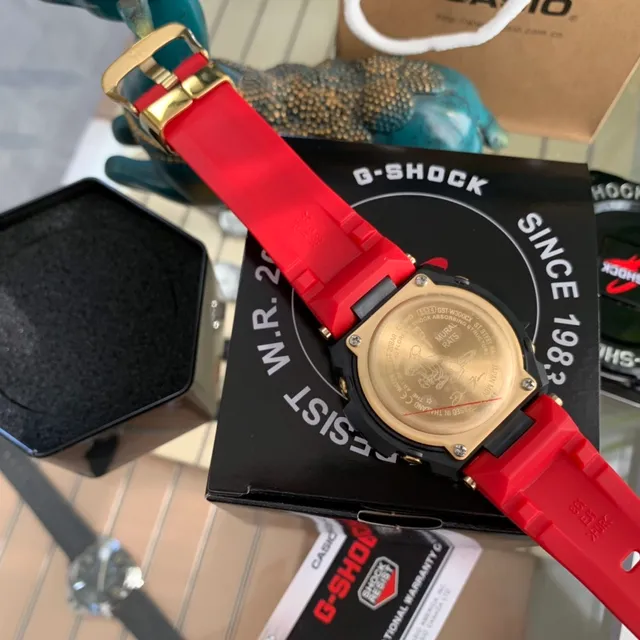 Casio G-Shock GA-2100 Multi Band 6 Red and Gold Sports Watch 3