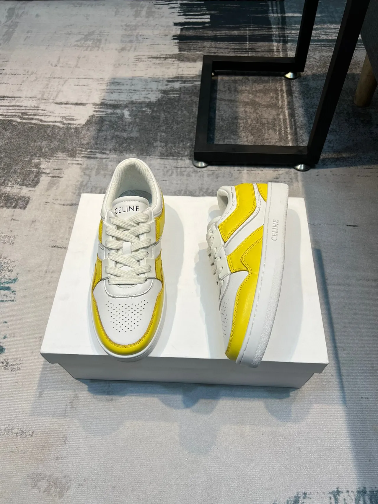 Celine CT-01 Zapatillas lifestyle amarillo y blanco 4