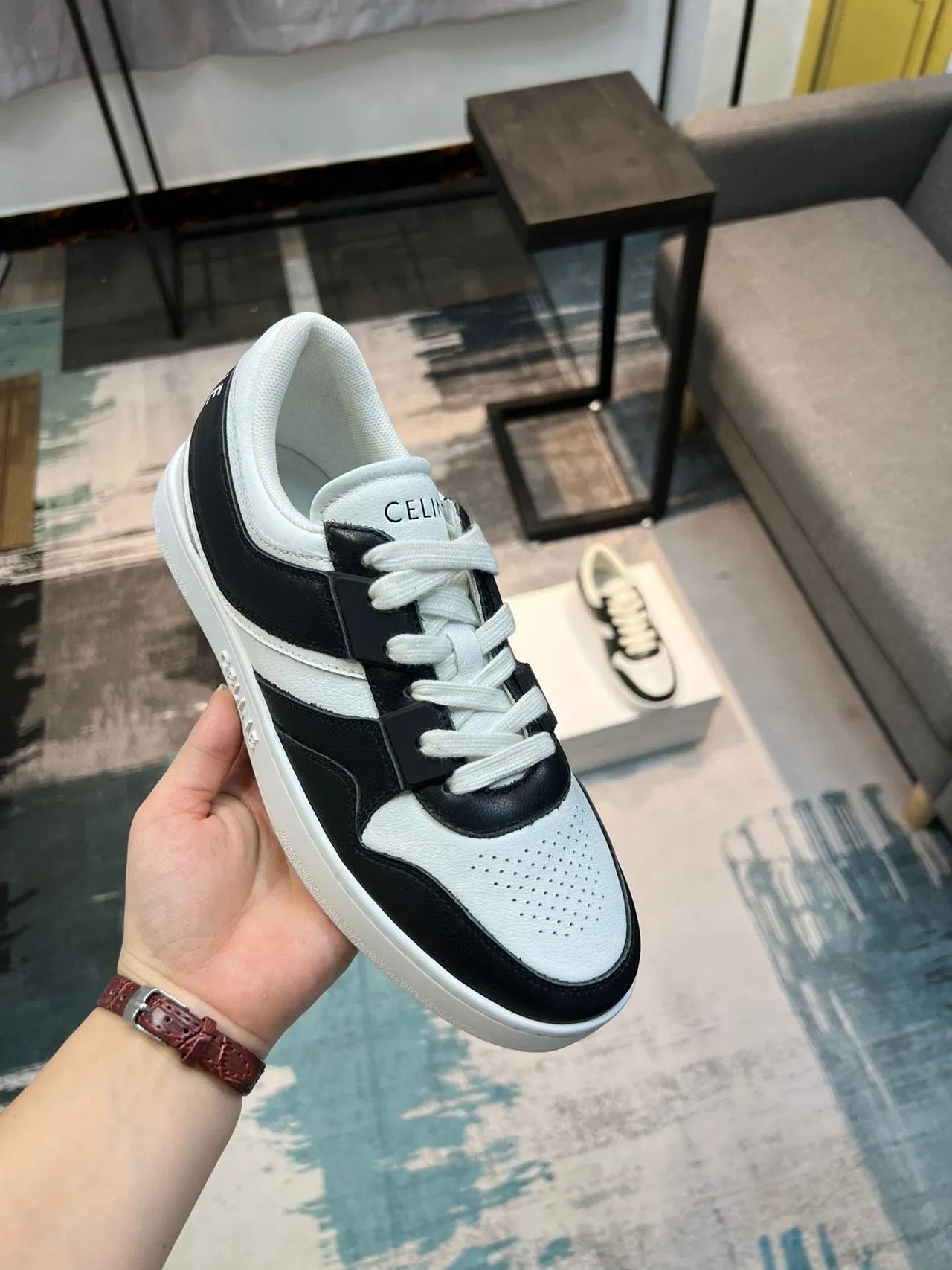 Celine CT-01 Z Trainer zapatillas lifestyle negras y blancas 6