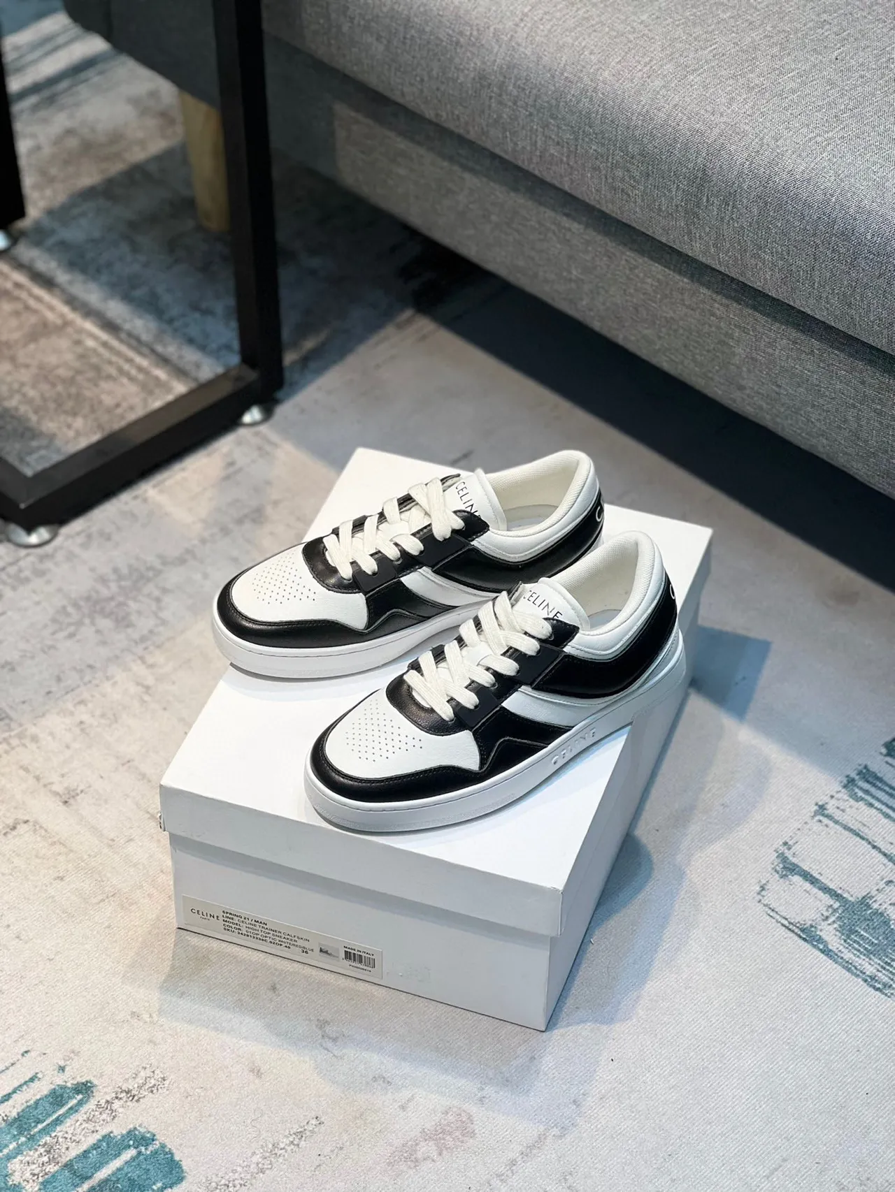 Celine CT-01 Z Trainer zapatillas lifestyle negras y blancas 7