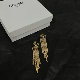 أقراط Celine Triomphe سلسلة كريستال فرنجي