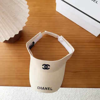 Chanel 米色 黑色 刺绣 Logo 结构 帽边 棒球帽