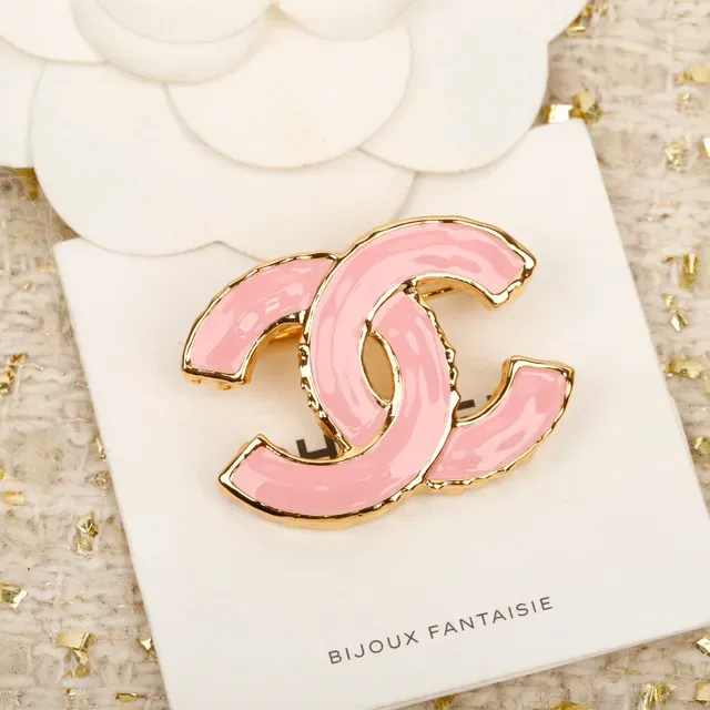 Chanel CC Logo Black Pink Enamel Gold-Tone Metal Earrings 5