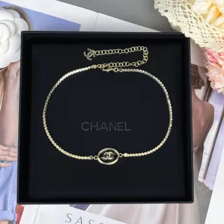 Chanel CC Medallion Bracelet Gold-Tone Black Enamel سوار