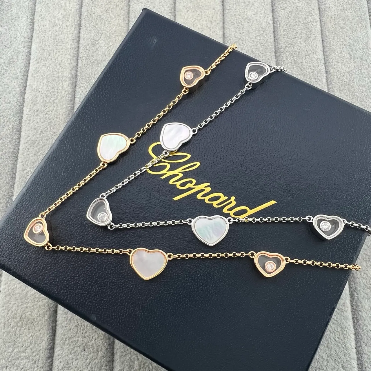 Chopard Happy Hearts Heart-Shaped Floating Charm Bracelets 8