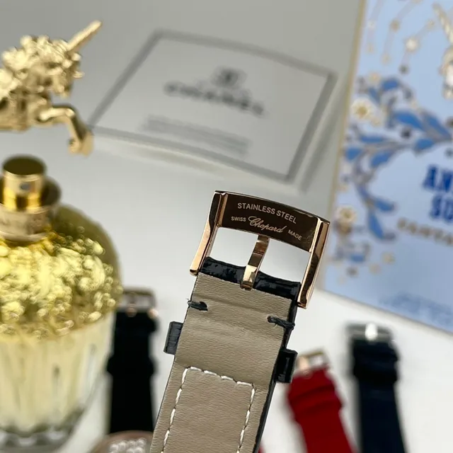 Chopard Happy Hearts Two-Tone White Dial Pavé Diamond Heart Mechanical Watch 3
