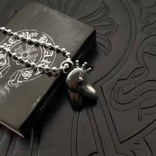 Chrome Hearts ताज घोड़ा पेंडेंट चांदी की बॉल श्रृंखला माला