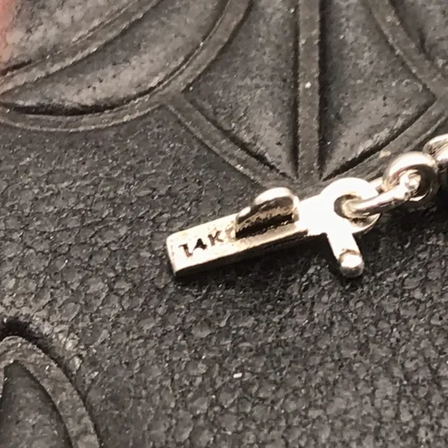 Chrome Hearts डेजी फ्लोरल लिंक सिल्वर-टोन स्टोन कंगन 7