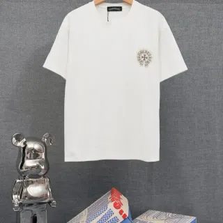 Chrome Hearts Embroidered Cross Logo Off-White T-Shirt