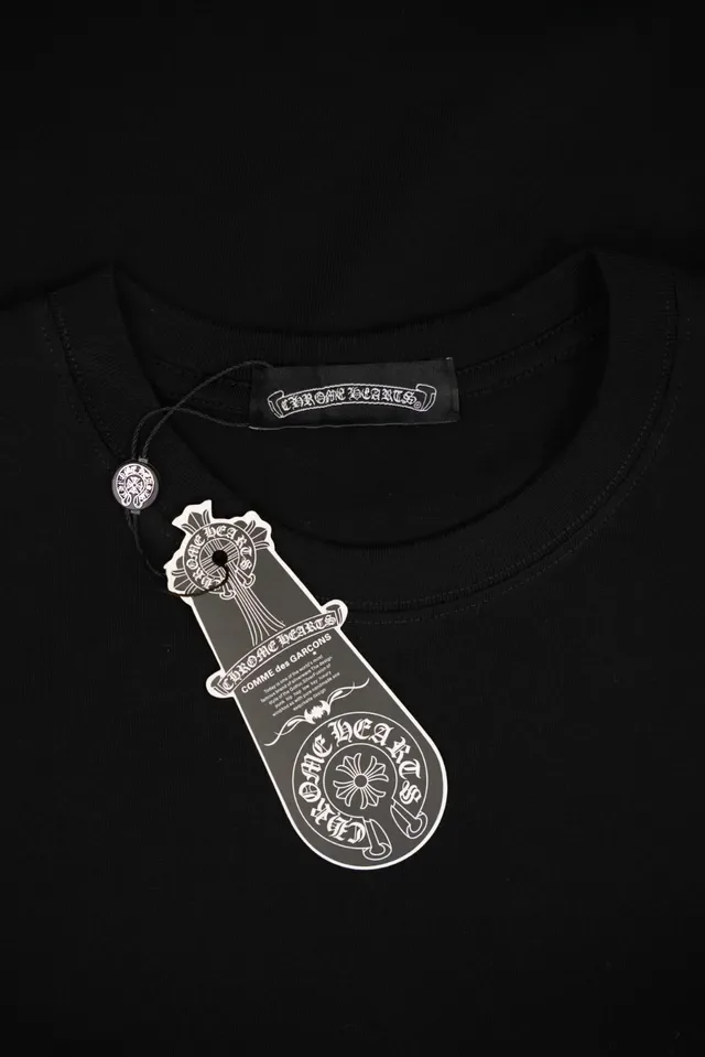 Chrome Hearts ফ্লুর-ডি-লিস এমব্রয়ডারি করা কালো টি-শার্ট 2