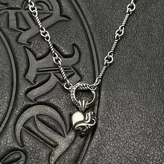 Chrome Hearts Heart Cross Pendant Necklace